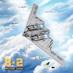 Конструктор Reobrix Стелс-бомбардувальник B2 на підставці (33038) [171525] - мініатюра 8