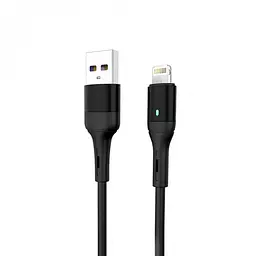 Кабель SkyDolphin S06L LED Smart Power USB - Lightning (M/M), 1 м, Чорний (USB-000554)