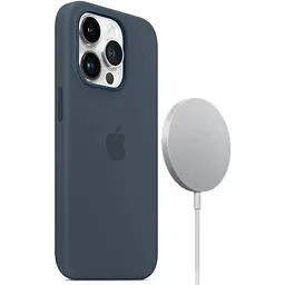Оригінальний силіконовий чохол Apple Silicone Case MagSafe Storm Blue для iPhone 14 Pro (6.1") (MPTF3ZM/A)