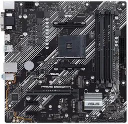 Материнська плата AM4 (B550) Asus PRIME B550M-K, B550, 4xDDR4, Int.Video(CPU), 4xSATA3, 1xM.2, 1xPCI-E 16x 4.0, 2xPCI-E 1x 3.0, ALC887 8xUSB3.2/4xUSB2.0, VGA/DVI-D/HDMI, MicroATX - мініатюра 2