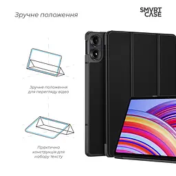 Чохол-книжка на планшет Xiaomi Redmi Pad Pro Poco Pad, Smart Case, black, підставка для планшета 12.1 , шкіряний, мікрофібра, на магніті, ArmorStandart (ARM77456) - мініатюра 4