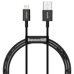 Кабель Baseus Superior USB 2.0 to Lightning 2.4А 1 м Чорний (CALYS-A01) - мініатюра 1