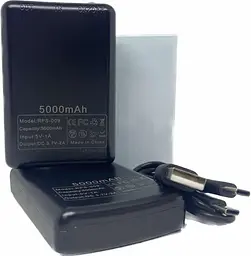 Акумулятори для шкарпеток з підігрівом 5000mAh 3.7V 2A USB Чорний - мініатюра 3