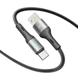 Кабель для заряджання та обміну даними Yoki YK-LE17 LED Series USB/Type C 60W 3A/20V 2 m Black - мініатюра 4