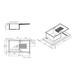 Кухонна мийка Lidz 860x500/240 COL-06 (LIDZWCOL06860500240) - мініатюра 2