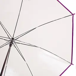 Жіноча парасолька-палиця напівавтомат Happy Rain 105 см прозора - мініатюра 3