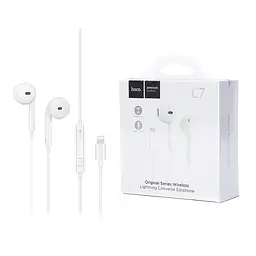 Навушники Hoco L7 Plus Original series lightning converse earphone White - мініатюра 2