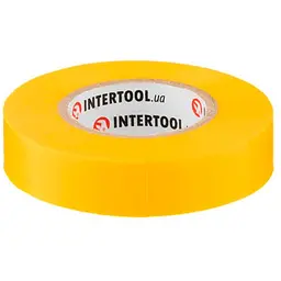 Стрічка електроізоляційна Intertool ізолента 20 м x 17 x 0.15 мм жовта в упаковці 10 шт.