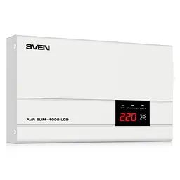 Стабілізатор напруги Real-EL STAB SLIM-1000 White, 1000VA, 800W, входное напряжение 220V+/-20%, 1 розетка (S 800 Вт (SLIM-1000)