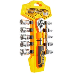 Набір торцевих головок з тріскачкою Ingco Industrial 1/4" 12 предметів (HKTS14122) - мініатюра 3
