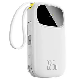 Зовнішній акумулятор Baseus Power Bank EnerFill FC31 Dual-Cable 10000mAh 22.5W (PPQD3-1022D) White - мініатюра 2