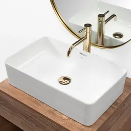 Умивальник Rea Berta 55 56x35,5 white (REA-U5055), Глянцева - мініатюра 3
