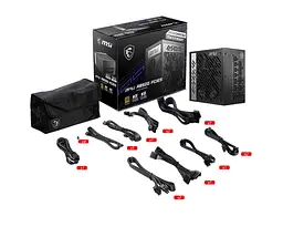 Блок живлення ATX 850W MPG A850G PCIE5 MSI - мініатюра 5