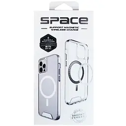 Чохол TPU Space Case with MagSafe для Apple iPhone 15 (6.1) Прозорий - мініатюра 3