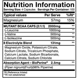 Амінокислота Mutant BCAA 400 капсул - мініатюра 2