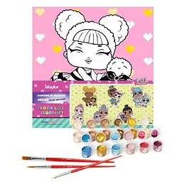 Картина за номерами "L.O.L. Surprise! TroopSurprise Queen Bee With Queen Pup" 40х40 см - мініатюра 2
