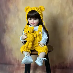 Реалістична Кукла Реборн 55 см повністю вінілова Doll Reborn Baby К0100227 - мініатюра 7