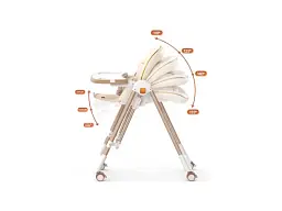Стільчик-шезлонг для годування 2 в 1 Kidilo Baby Chair Z901 pink (11-3) - мініатюра 9