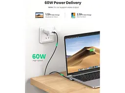 Кабель UGREEN US255 Type-C to Type-C 1m Gray/Black (50123) - мініатюра 3