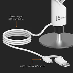 Веб-камера j5create Bеб-камера JVCU360-N USB A/C (JVCU360-N) - мініатюра 9