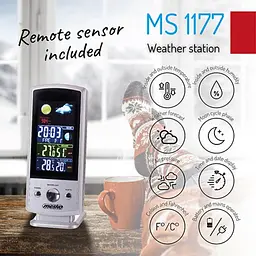 Метеостанція Mesko MS 1177. Комплектація: метеостанція; зонд; керівництво по використанню; зарядний пристрій - мініатюра 3