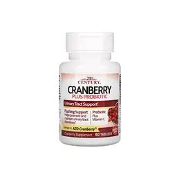 Трави 21st Century Журавлина з пробіотиком, Cranberry Plus Probiotic, 60 таблеток (CEN-27848) - мініатюра 3