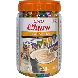 Ласощі для котів Inaba Churu Різновиди курки 4 шт. x 14 г