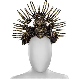 Обруч Skeleton halo crown with roses - мініатюра 1