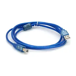 Кабель для принтера USB 2.0 AM/BM 1.5m ferrite blue Ritar (YT-AM/BM-1.5TBL) - мініатюра 2