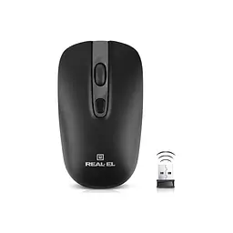 Мишка REAL-EL RM-350W Wireless Black/Gray (EL123200043) - мініатюра 2