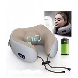 Масажна подушка для шиї U-shaped Massage pillow портативний масажер, вібромасажер для шиї - мініатюра 3
