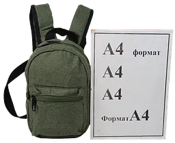 Рюкзак маленький антикріпкий LS з RFID 3 л 26,5х16,5х8 см Хакі - мініатюра 10