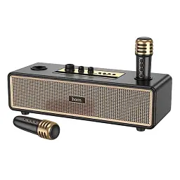 Портативна колонка HOCO BS63 Graceful wireless dual-mic Black 6942007634458