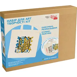 Набір екосумка-розмальовка „Тризуб“ бавовна 220 г/м2 38х42см ROSA Talent [CD] - мініатюра 5