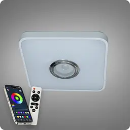 Люстра світлодіодна 517 Dlight RGB з пультом і колонкою 45Вт Білий (02152) - мініатюра 6