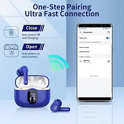 Бездротові навушники Bluetooth 5.3 з мікрофоном та шумопоглинанням - мініатюра 3
