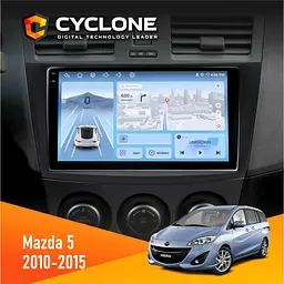 Штатна магнітола Mazda 5 (Premacy) 2010-2015 Cyclone C9-012 4x64, DSP, 4G Cyclone (НФ-00007935)
