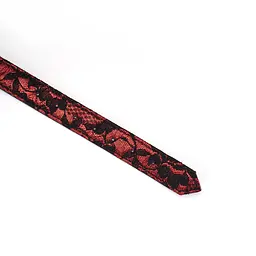 BDSM нашийник Liebe Seele Victorian Garden Lace чорний з червоним - мініатюра 5