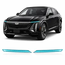 Антигравійна захисна бронеплівка за лекалами для Cadillac Lyriq EV 2022- оптика (фари та ПТФ)