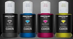 Комплект чорнил PRINTALIST для Canon 4х140г B/C/M/Y водорозчинне (PL-INK-CANON-SET4)