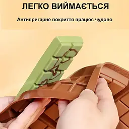 Форма силіконова для дубайського шоколаду 25х14.5х2.5 см, Kitchen Master Коричневий 87170 - мініатюра 5