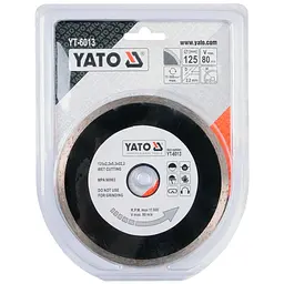 Диск алмазний суцільний YATO Ø=125x5.3x22.2 мм (YT-6013) - мініатюра 2