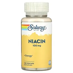 Ниацин (B-3) Niacin 100 mg 100 капсул Solaray vit0005295