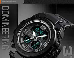 Чоловічий наручний годинник Skmei 1452 Чорний - мініатюра 2