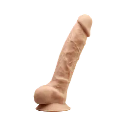 Фалоімітатор SilexD Vetus Flesh (MODEL 1 size 8in), двошаровий, силікон + Silexpan, діаметр 4,2см
