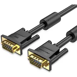 Кабель мультимедійний VGA M to VGA M 20.0m black Vention (DAEBQ)