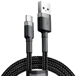 Кабель Baseus Cafule Suppport VOOC Cable USB to Type-C 5A 1m CATKLF-VA01 Black