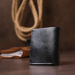 Чоловіче шкіряне портмоне SHVIGEL 9х10х1 см acs0022454 - мініатюра 7