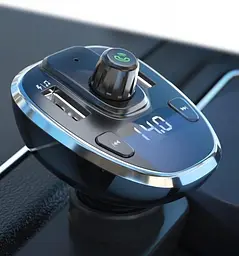 Автомобільний зарядний пристрій та автомобільний FM-трансмітер Essager F01 модулятор USB, чорний (ECCFM-DG0A) - мініатюра 6