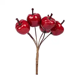Яблука декоративні Yes! Fun, 22 мм, 6 шт. в пучку, червоні